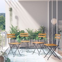 Folding Bistro Chair Solid Acacia Wood