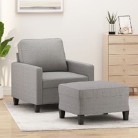 Saginaw Sofa Chair with Footstool Fabric