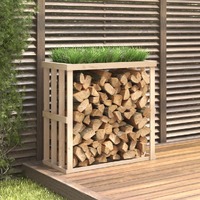 Outdoor Log Holder Solid Wood Pine