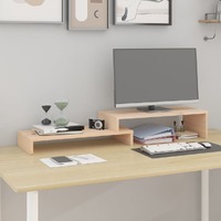 Monitor Stand (52-101)x22x14 cm Solid Pine Wood