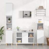 4 Piece Bathroom Furniture Set Engineered Wood