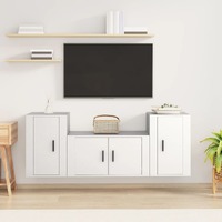 3 Piece TV Cabinet Set Engineered Wood