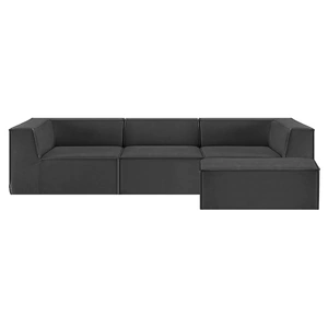 Sarantino Novi 3-Seater Modular Sofa with Ottoman in Non-Slip Bottom Lounge