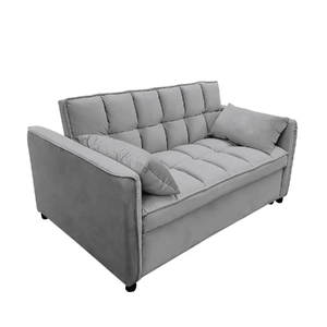 Sarantino Quincy 2-Seater Velvet Sofa Bed in with Wooden Frame and Tufted Design