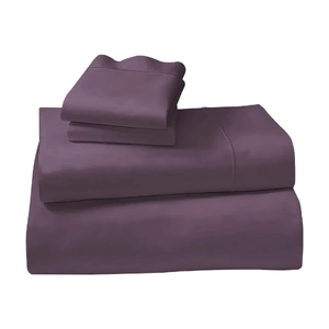 1000 Thread Count Cotton Rich Double Bed Sheet Set 4 Piece, Soft Feel Microfibre Blend, Solid C