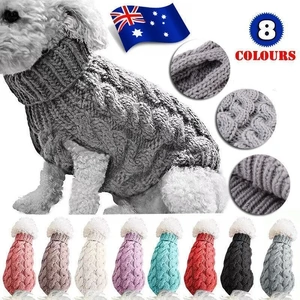 Puppy Dog Jumper Winter Warm Knitted Sweater Pet Clothes Dogs Coat Thermal Size