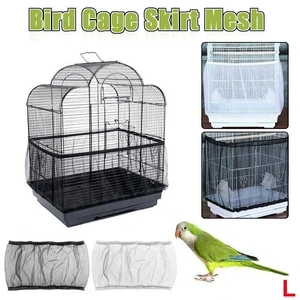 Size Shell Skirt Mesh Cover Pet Bird Cage Guard Nylon Net Seed Catcher
