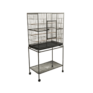 Bird Cage Parrot Aviary Pet Stand-alone Budgie Perch Castor Wheels