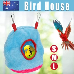 Plush Hanging Bird Nest Bed Cage Hammock for Parrots and Small Birds