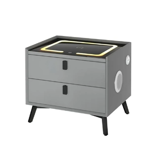 Smart Bedside Table with Wireless Charging