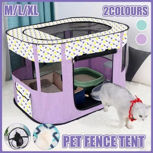 Foldable Cat Dog Kennel Pet Delivery Cage Portable Pet Fence Tent