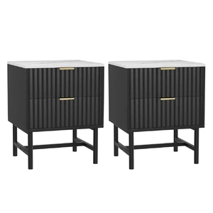 Artiss 2x Bedside Table 2 Drawers