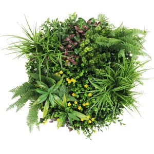 Slimline Artificial Green Wall Disc Art 60cm Country Fern UV Resistant