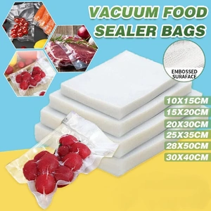 100pcs Vacuum Food Sealer Bags Precut BPA Free Commercial Grade Storage Saver