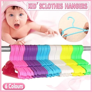 10pcs Small Plastic Clothes Hangers Mini Coat Hanger Set for Wardrobe Storage
