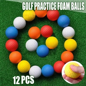 Indoor Outdoor Golf Training Foam Balls 12 Pack PU Soft Practice Accessories