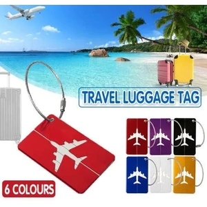 Luggage Tag Aluminum Travel Baggage Suitcase Identity Address Name Label Cards