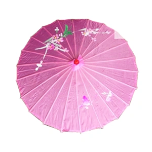 PARASOL UMBRELLA Chinese Japanese Bamboo Flower Pattern Fabric 80cm Diameter