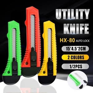 1/2/3PCS Utility Stanley Knife With Blades Blade Retractable Heavy Duty Box Cutter