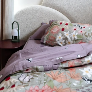 100% Cloud Cotton Duvet Quilt Cover Set w/ 2 Pillow Cases in Serena