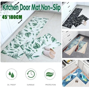 45x180cm Kitchen Mat Non-Slip Waterproof Pvc Floor Rug Carpet Anti-Oil Easy Clean