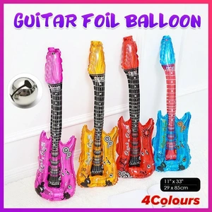 Guitar Foil Balloon Air Fill Rock and Roll Music Party Wedding Birthday Decoration