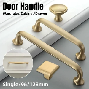 Nordic Gold Cabinet Handle Simple Light Luxury Drawer Door Pull Wardrobe Handle