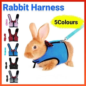 Rabbit Vest Harness Leash Lead Small Animal Pet Mesh Hamster Bunny Traction Rope S