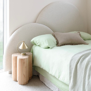 100% Cotton Muslin Duvet Quilt Cover Set w/ 2 Pillow Cases in Pastel Green