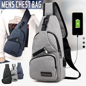 Durable Mens Chest Bag Shoulder Backpack Man Sling Cross Body Satchel Travel Bag