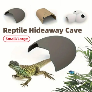Reptile Hideout Plastic Cave Decorative Shelter for Lizard Snake Spider Habitat