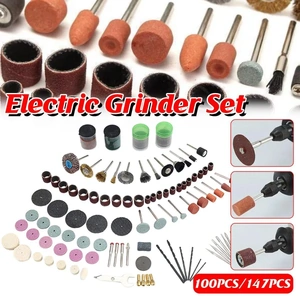 100/147pcs Electric Mill Set Accessories Grinding Cutting Drilling Tool Kit