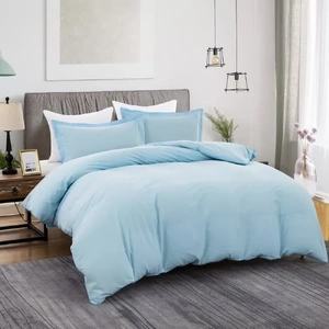 100% cotton Premium Doona Duvet Quilt Cover Set with Soft Pillowcases