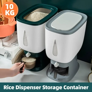 10kg Rice Storage Bucket Household Metering Rice Container Large Capacity