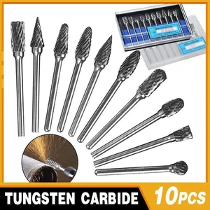10PCS Tungsten Carbide Rotary Burr Set for Rotary Tools and Dremel