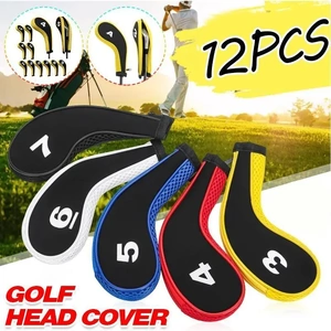 12Pcs Golf Head Cover Iron Putter Driver Headcover Protective Set Club Covers