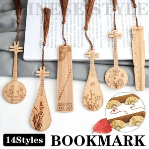 Chinese Style Bass Book Folder Book Clip Bamboo Bookmark Guitar Bookmark Lable - Pipa