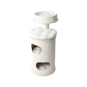 HONEYPOTCAT PURRING Multi-Level Sisal Barrel Cat Tower