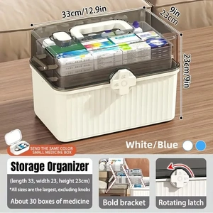 Large Capacity Medicine Cabinet Multi Layer Storage Box for Household First Aid