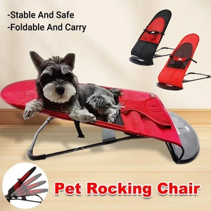 Pet Rocking Chair for Dogs Cats Foldable Pet Bed Portable Sleeping Lounger Chair