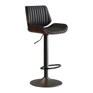 SERENITà European Wooden Modern Bar Stools Bistro Stool with Rotating and Aerodynamic Multi-levelled