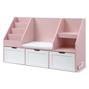 Kids Bookshelf Storage Organiser Toy Box Drawer Bench Seat Cabinet