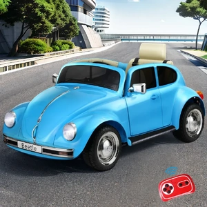 Kids Ride On Car Licensed Volkswagen Beetle Electric Toys Horn Remote