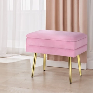 Ottoman Storage Foot Stool Velvet