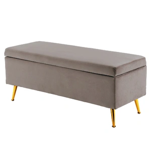 Storage Ottoman Stool Bench Seat 110cm Velvet