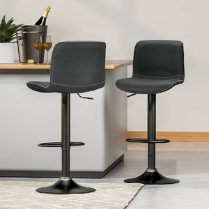 2x Bar Stools Kitchen Swivel Bar Stool Gas Lift Chairs Barstools
