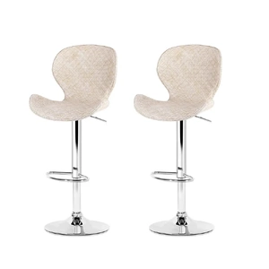2x Bar Stools Kitchen Swivel Gas Lift Counter Chair Wing PE Rattan
