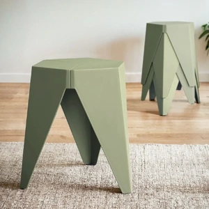 4PC Puzzle Stool Bar Stools Stackable