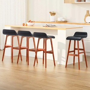 4x Bar Stools Wooden Stool