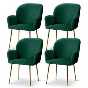 Dining Chairs Set of 4 Velvet Armchair
